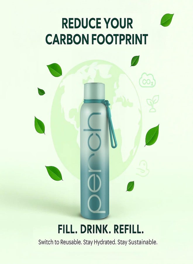 Perch Zion Hot and Cold Steel Water Bottle 720 ml, ISI Certified, Vacuum Insulated | for School, Gym, Office, Home | Leak Proof, BPA-Free | Flask for Kids, Men and Women | Cyan - Image 5